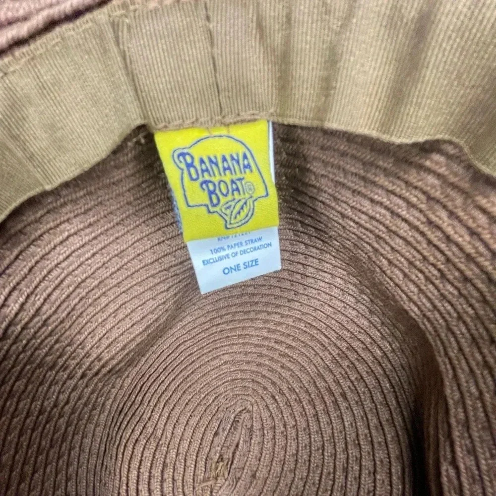 Banana Boat Adult Sun Hat, 100% Paper Straw, Adjustable Chin Strap. - Picture 4 of 10